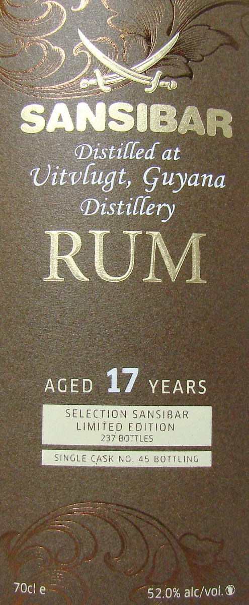 Uitvlugt 17y - Sansibar Classic Label