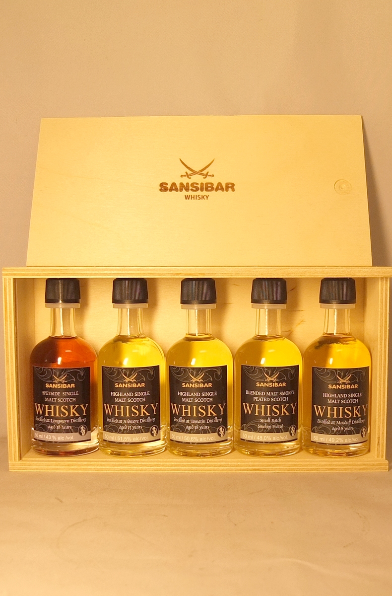 Tasting Set Miniaturen in Holzkiste